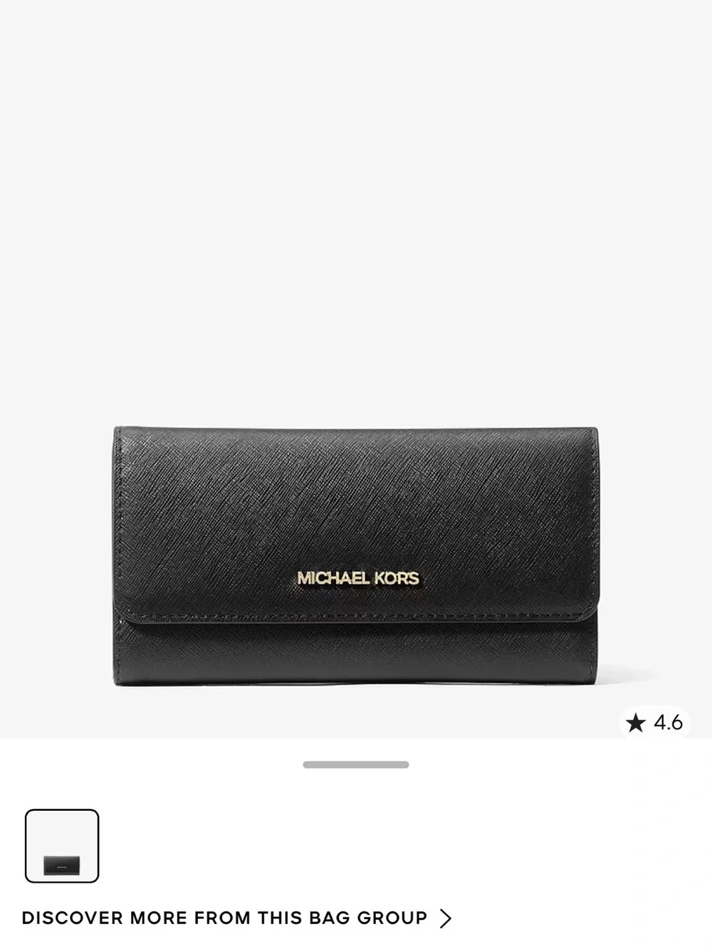 Michael Kors Jet Set Travel Black Large Trifold Wallet